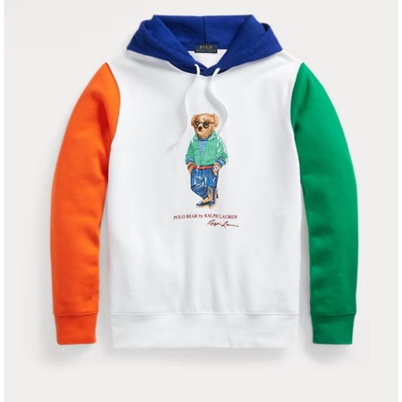 Polo Bear Color-Blocked Fleece Hoodie Polo Ralph Lauren - Picture 1 of 2